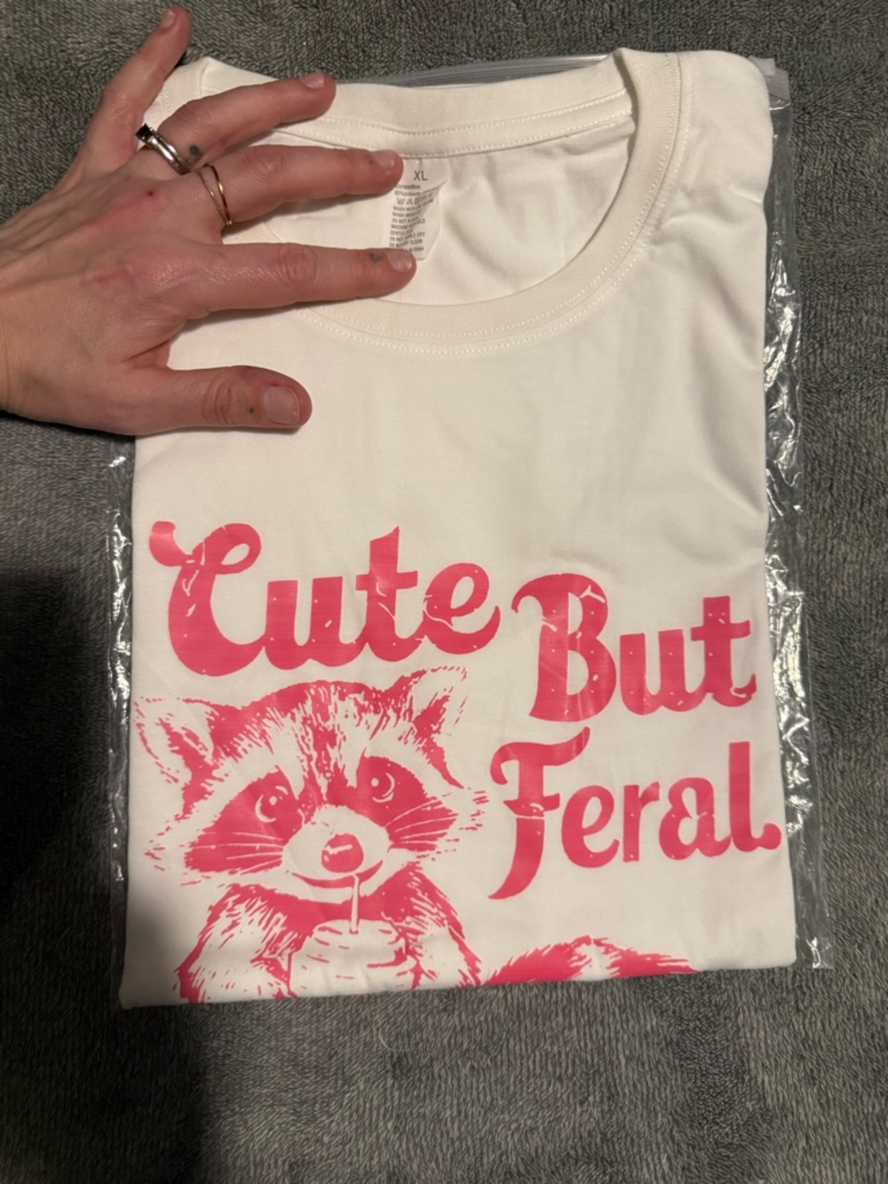 Cute But Feral Pink Graphic womans Tank